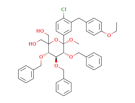 [(3S,4S,5R,6S)-3,4,5-tribenzyloxy-6-[4-chloro-3-[(4-ethoxy-phenyl)methyl]phenyl]-2-(hydroxymethyl)-6-methoxy-tetrahydropyran-2-yl]methanol