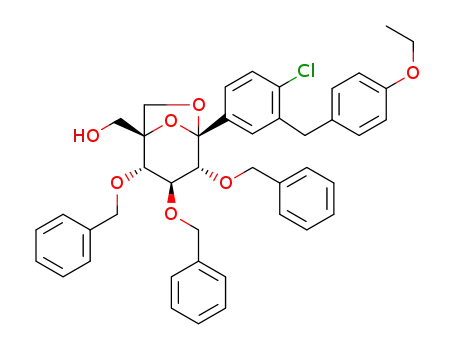 [(1S,2S,3S,4R,5S)-2,3,4-tribenzyloxy-5-[4-chloro-3-[(4-ethoxyphenyl)methyl]phenyl]-6,8-dioxabicyclo[3.2.1]octane-1-yl]methanol